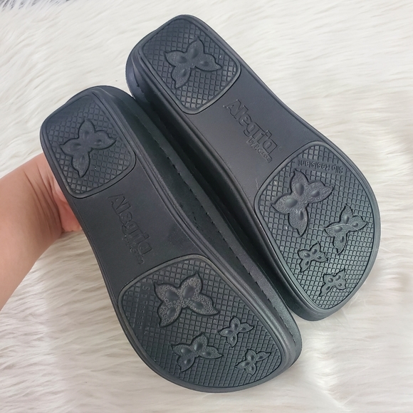 Alegria sz 36 slip on clogs makes black boho woven - Picture 8 of 9